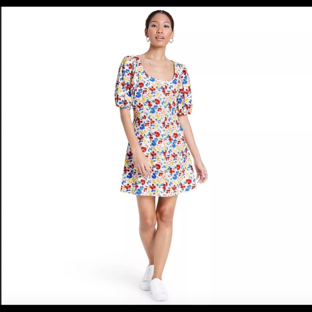 NWT RIXO for Target Floral Short Sleeve Button-Up Dress Size 0 NEW